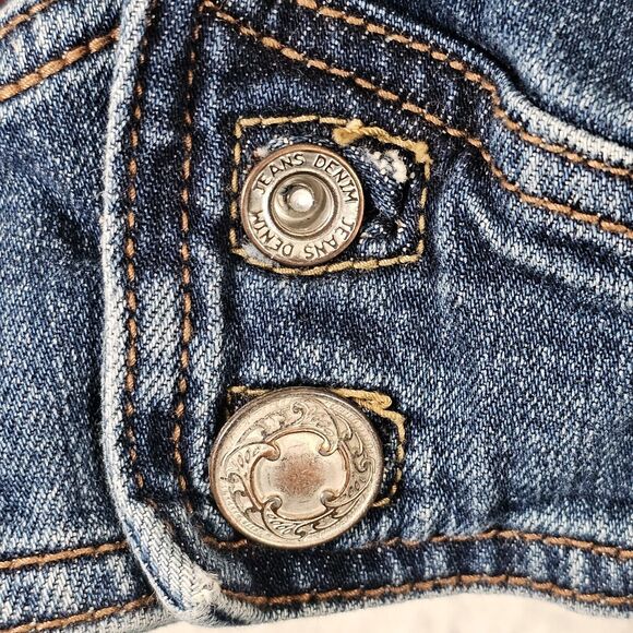 VTG Promod Women's Distressed Denim Jean Jacket US Size Medium?‎ - Picture 8 of 8